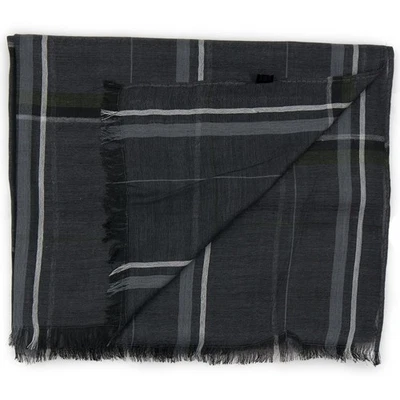 Sciarpa a quadri grigia da uomo scozzese per ragazzo pashmina tartan elegante - Immagine 1 di 2