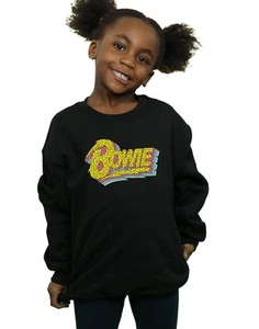 David Bowie Girls Moonlight 90s Logo Sweatshirt - Picture 1 of 9