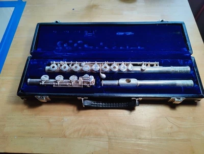 Moneda flauta sello Selmer plata, agujero abierto, bajo B Foto 1 de 4