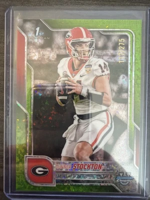 Bowman Chrome U 2025 • Gunner Stockton • Refractor verde lima/275 🔥 Georgia Foto 1 de 3