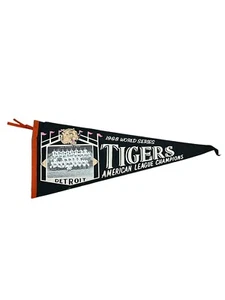 Vintage 1968 MLB Detroit Tigers Pennant 29.5” American League Champions Rare HTF - Picture 1 of 23