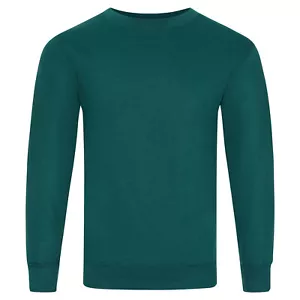 Sweatshirt Army Military Style Jumper Fishing Camping Hiking Work Sweater Green - Picture 1 of 5