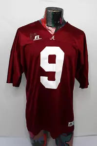 Vtg Alabama Crimson Tide Football #9 Jersey Size Large Russell Athletic - Picture 1 of 11