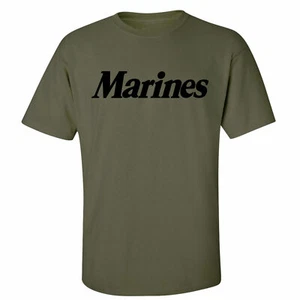 Camiseta de manga corta de los Marines de EE. UU. en verde militar - adulto pequeña a 5X - Imagen 1 de 1