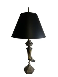 1977 Chapman Horn Table Lamp, Powder Horn Mid Century, Hollywood Regency Lamp - Picture 1 of 17