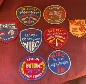 Vintage Bowling Patches...WIBC 1970s...perfect condition! Lot of 8 - Picture 1 of 5