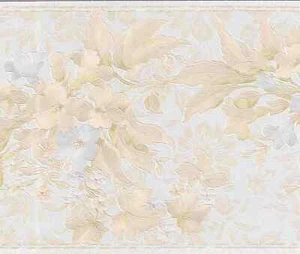 SATIN FLOWERS WALLPAPER BORDER - 952B61318 - Picture 1 of 2