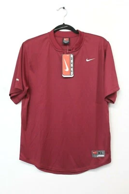 Camisa de béisbol Nike Team Dri-Fit Henley manga corta juvenil talla XL borgoña nueva con etiquetas Foto 1 de 4
