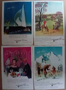 LOTE DE 4 ANUNCIOS DE REVISTAS DE CIGARRILLOS DE COLECCIÓN NÚMERO SIETE Country Life 1950 - Imagen 1 de 1