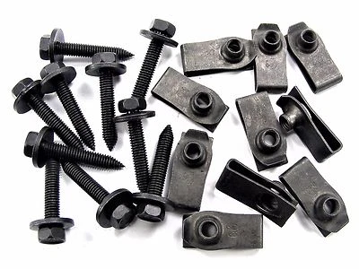 Pernos de carrocería Chrysler y clips de tuerca en U - M6-1,0 x 35 mm - 10 mm hexagonal - 20 piezas (10ea)- #145 Foto 1 de 4