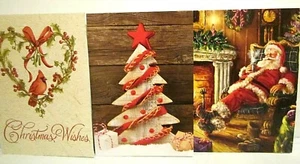 Weihnachtskarten (verpackt / 8 Designs) Weihnachtsmann - Freude - Zuckerstangen - 32 Stück! - Bild 1 von 4