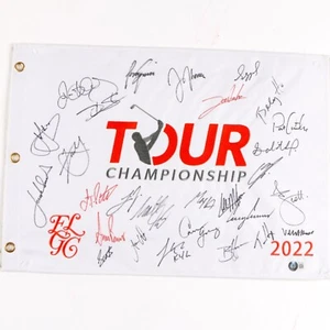 RORY MCILROY Signed Original 2022 Tour Championship Flag Scottie Scheffler BAS - Picture 1 of 1