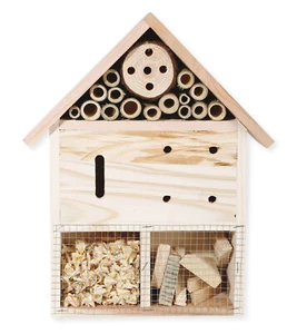 Insektenhotel Insektenhaus Nistkasten Bienenhaus Bruthilfe Holz XL 30x25 Natur - Bild 1 von 1