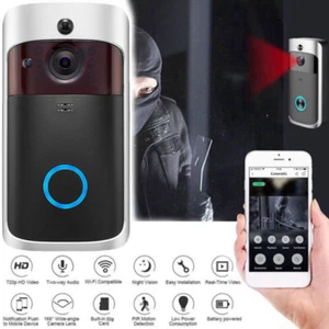 Timbre Inteligente WiFi Inalámbrico Intercomunicador Video Seguridad Cámara Timbre de Puerta 720P - Imagen 1 de 13