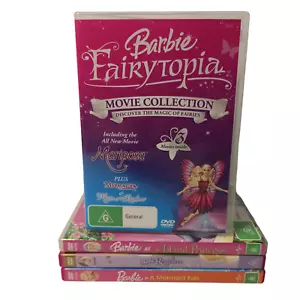 Barbie DVD Bundle Lot (4) Titles Island Princess Rapunzel Fairytopia Mermaid - Picture 1 of 22