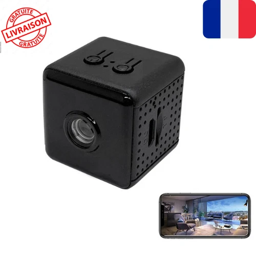 Mini Caméra WiFi 1080p HD Carte Mémoire 8GB Détection Mouvement Vision Nocturne