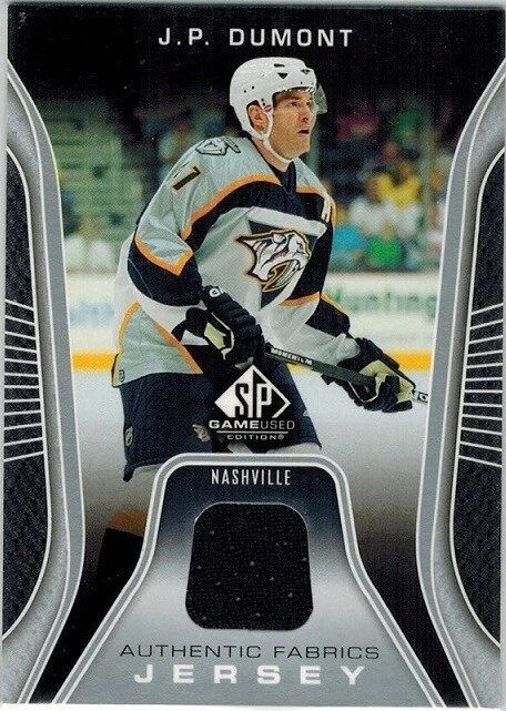 2006-07 SP Game Used Edition Authentic Fabrics J.P. DUMONT Used Jersey - Image 1 of 1