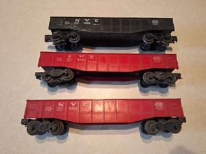 Góndolas Lionel calibre O: 3 autos: NYC 6062: New York Central: usadas necesitan limpieza - Imagen 1 de 12