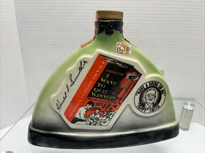 Botella jarra de whisky Jim Beam Kentucky Bourbon 1969 Harold's Club VACÍA - Imagen 1 de 9