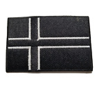 FLAG OF NORWAY - (BLACK AND WHITE) EMBROIDERED  PATCH