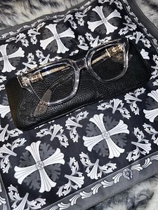 RARE‼️ Chrome Hearts Vagillionaire Crystal Gold Glasses - Box Officer Cox Ucker - Picture 1 of 23