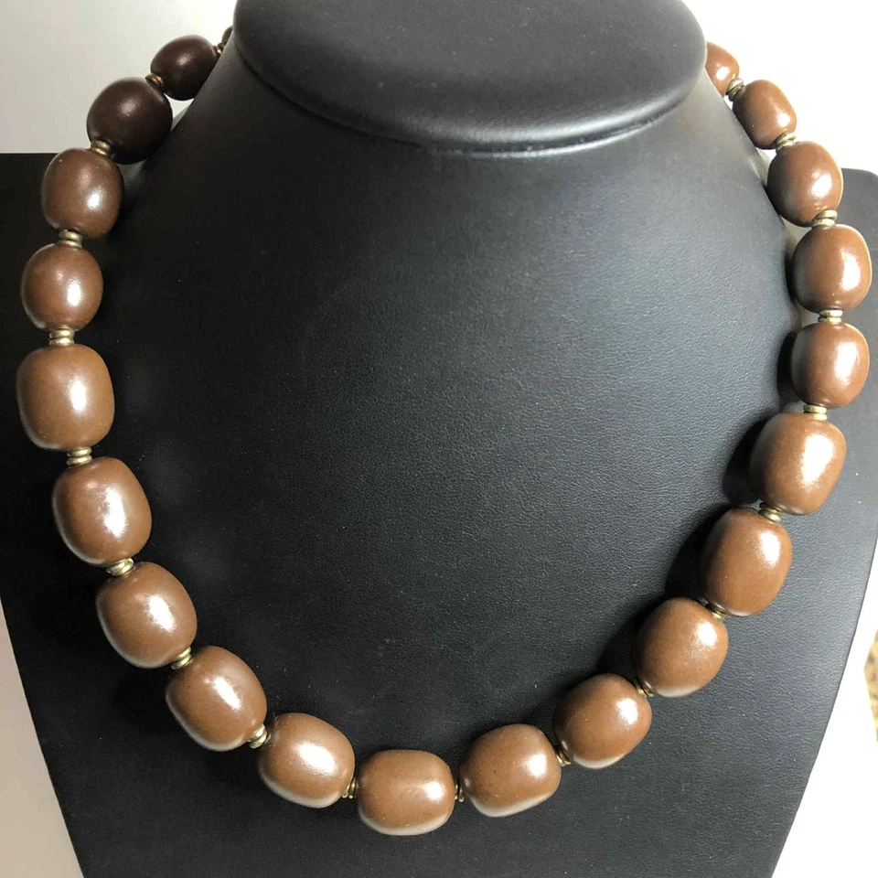 5487 KAZURI Quênia Colar Comércio Justo Mini Charles 18" Colar Ferrugem Novo - Imagem 1 de 2