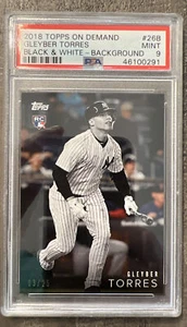 2018 Topps On Demand Black & White GLEYBER TORRES Background #3/25 Rookie PSA 9 - Bild 1 von 3