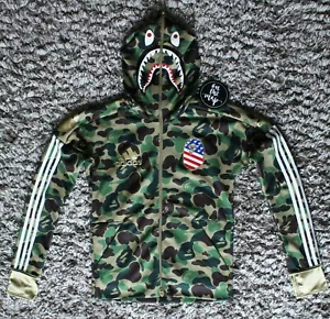 Adidas x Bape Superbowl SB Shark Green Camo Hoodie Gr. M Medium DW9286 NEU - Bild 1 von 10
