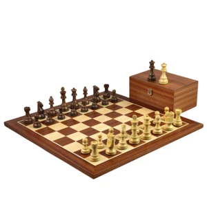Juego de Ajedrez Caoba 21 Pulgadas con Peso Sheesham Staunton Caballero Francés Ajedrez P - Imagen 1 de 10
