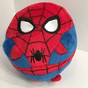 Spiderman Plush Ty Beanie Ballz Round Stuffed Spidey - Picture 1 of 6