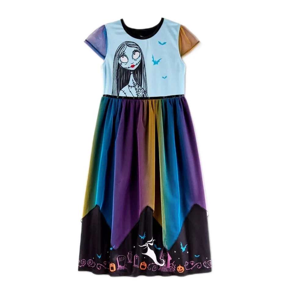 Disney Nightmare Before Christmas Sally Girl's Satin & Tulle Nightgown Girls S