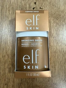 e.l.f. SKIN Bronzing Drops, Liquid Bronzer 3 For Face & Skin, Copper Gold - Picture 1 of 5