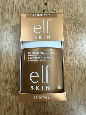 e.l.f. SKIN Bronzing Drops, Liquid Bronzer 3 For Face & Skin, Copper Gold - Image 1 of 4
