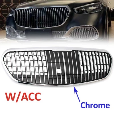 Parrilla delantera con ACC para Maybach Mercedes Benz W223 S450L S500 S580 S680 2021-2024 Foto 1 de 4