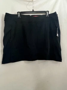 Womens Solid Black Moxie Skort 14 Golf Activewear Zip Pockets Stretch Antigua - Picture 1 of 6