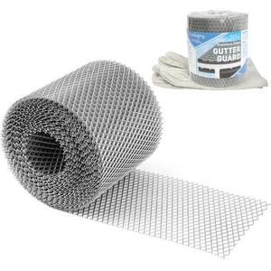 Dachrinnenschutz 5 Zoll, 304 Edelstahl Dachrinnengitter Rolle, Laubfilter... - Bild 1 von 8