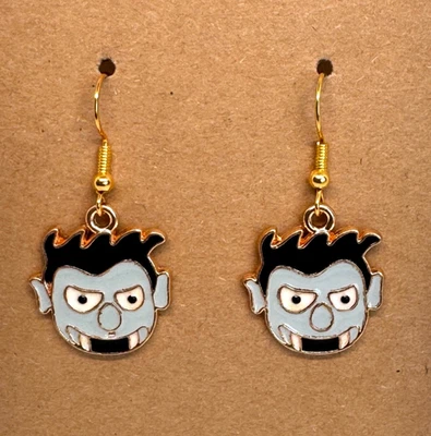 Compre 2 y obtenga 1 GRATIS Esmalte de Halloween Frankenstein Metal Gancho Pendientes Artículo #2025 Foto 1 de 3