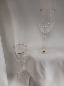 Miller Rogaska Memoir Gold Crystal Wine Glass *NEW-W/Sticker* -Auth. Dealer Inv. - Picture 1 of 7