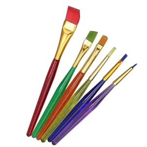6 Pcs Cake Icing Tools Painting Brush Sugar Craft Fondant Dusting - Picture 1 of 5