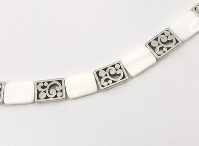 Brighton Contempo Silver Mother of Pearl Link Bracelet. #672 - Imagem 1 de 4