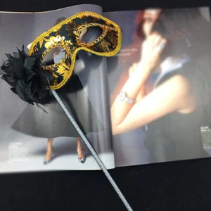 Lace Masquerade Eye Masks BLACK Gothic Fancy Dress Ladies Hen Party Halloween ☋ - Picture 1 of 27