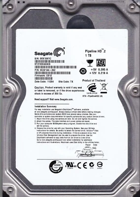 ST31000424CS p/n: 9GW144-262 s/n: 9VX f/w: ES12 TK 2011 1TB SATA 3.5" SEAGATE - Image 1 of 4