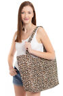 ScarvesMe Fashion Leopard Animal Print Everyday Shoulder Beach Bag Tote