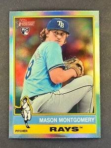 2025 Topps Heritage - Mason Montgomery #296 - Chrome Refractor - Tampa Bay Rays - Bild 1 von 2