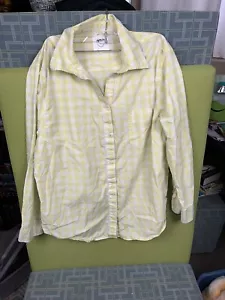 Aerie unisex medium yellow plad button up - Foto 1 di 3