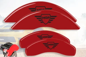 2017 Toyota Corolla iM Front + Rear Red w/ Black "MGP" Brake Disc Caliper Covers - Picture 1 of 10