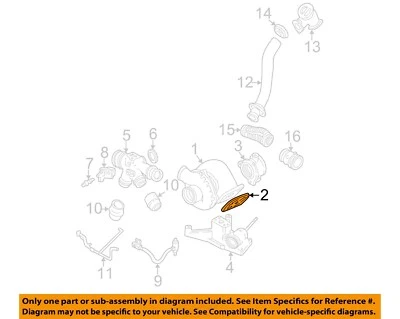Junta turbocompresor motor Club Wagon Ford OEM 95-03 E-350 F4TZ6N640B Foto 1 de 2