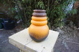 Vase Scheurich 269-22 orange braun H 22 B 14/7 Dekor Wien - Bild 1 von 4