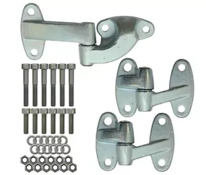 LAND ROVER SERIES 2 & 3 DEFENDER 90 110 TAILGATE REAR END DOOR HINGE & HARDWARE - Foto 1 di 1