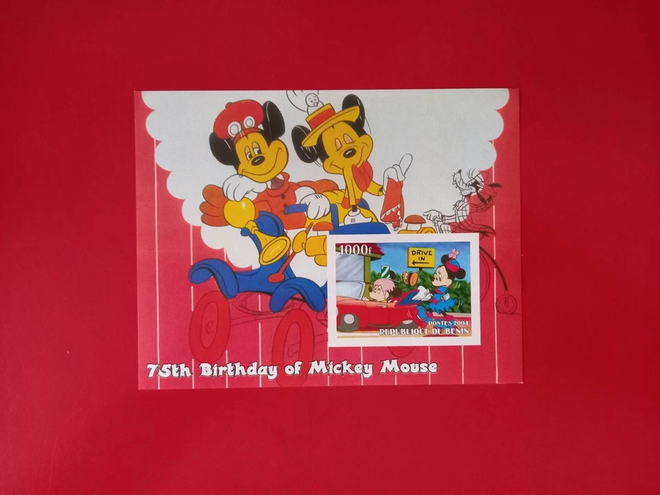 2004 Benin Block Walt Disney 75th Birtday of Mickey Mouse ** Mickey Mouse MINT - Image 1 of 1